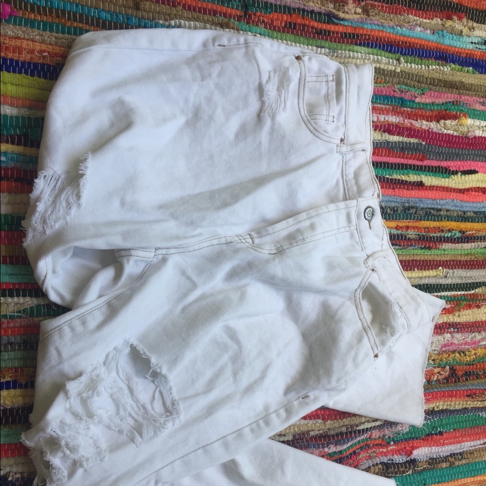 brand new pacsun mom jeans w distressing